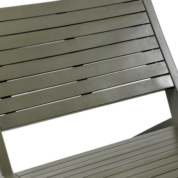 Leo Mid-Century Modern Wood Armless Outdoor Patio Chair